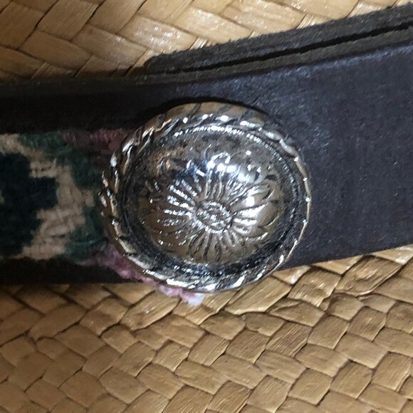 Fiesta Santa Barbara Straw Fedora Hat — Made in USA, Floral Band & Concho main image 15